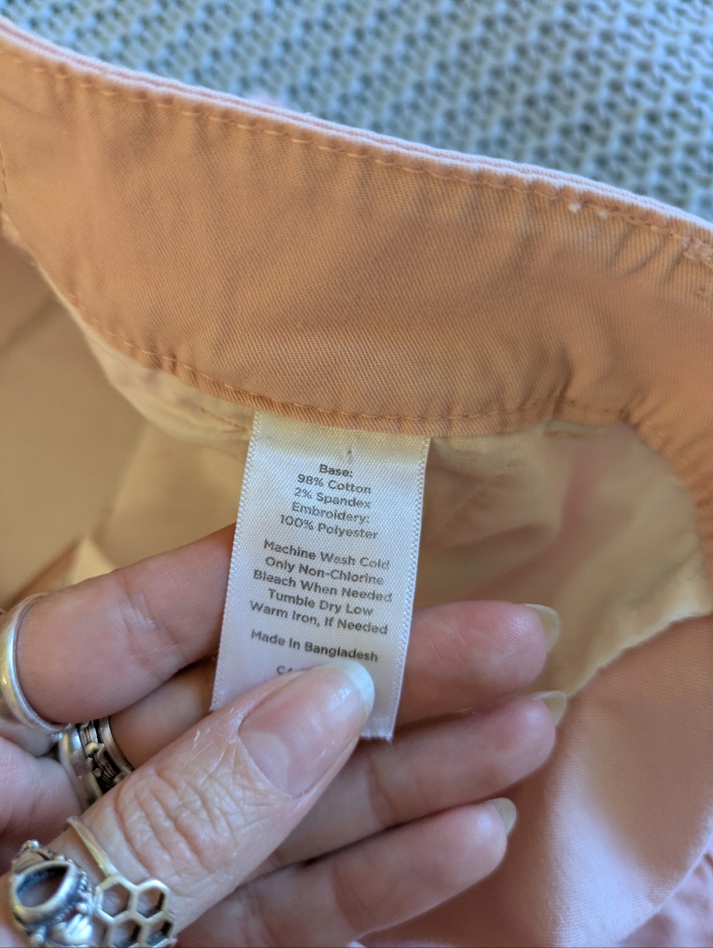 Talbots Dog Print Chino's Pink Sz 14 - Picture 7 of 11